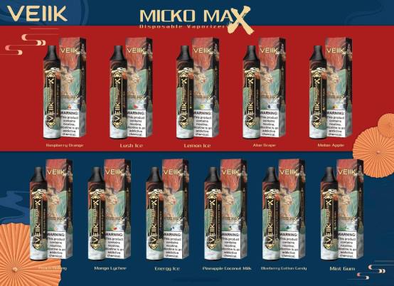 VEIIK Micko MAX Disposable Vape 1500 Puffs Blueberry Cotton Candy - VEIIK moos pod F086T46